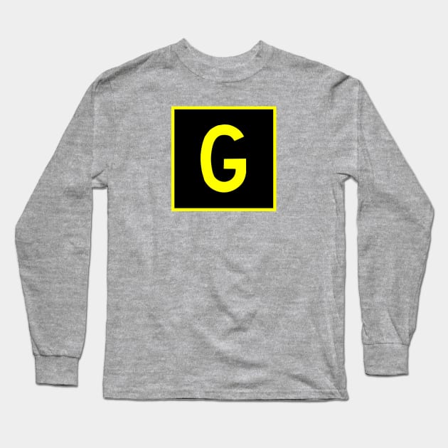 G - Golf - FAA taxiway sign, phonetic alphabet Long Sleeve T-Shirt by Vidision Avgeek